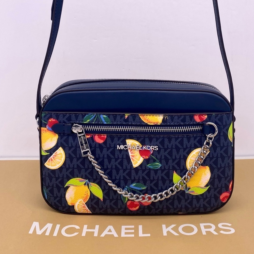 Michael Kors Large EW Zip Chain Crossbody Bag Admiral - Picture 8 of 12